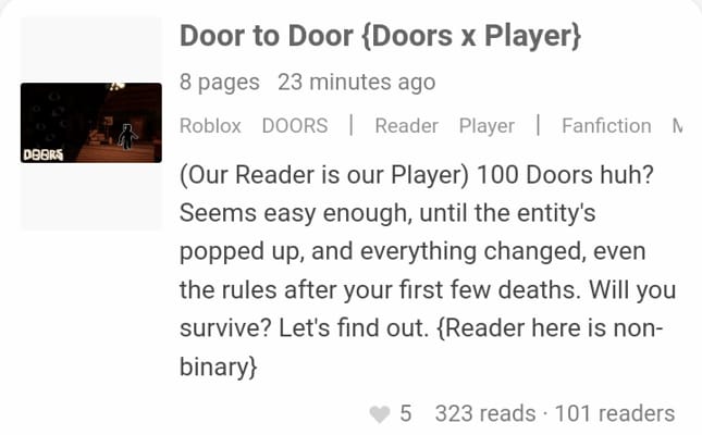 Doors 0021-0022, Door to Door {Doors x Player} (ON HOLD)