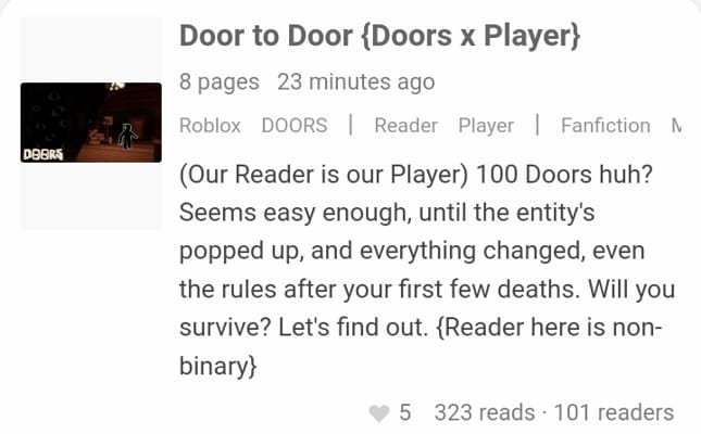 Doors 00-, Door to Door {Doors x Player} (ON HOLD)