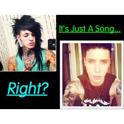 It S Just A Song Right Andy Biersack Jayy Von Monroe Love Story