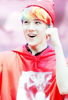 sehun rainbow hair photoshoot