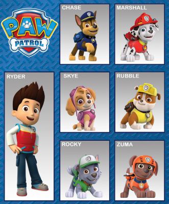 paw patrol characters dogs names
