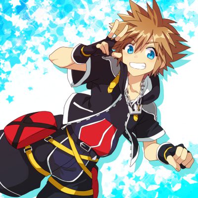 Randomly walking along with sora, every time we passed a friend I would sto...