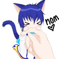 Chibi Neko Kaito X Female Vocaloid Reader