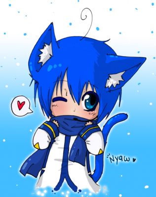 So Kawaii Chibi Neko Kaito X Female Vocaloid Reader