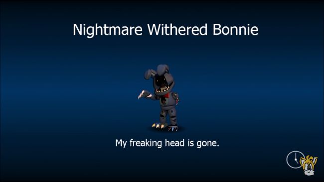 Nightmare Withered Bonnie Fnaf World Characters And Fan Made