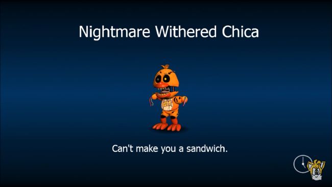 Nightmare Withered Chica Fnaf World Characters And Fan Made