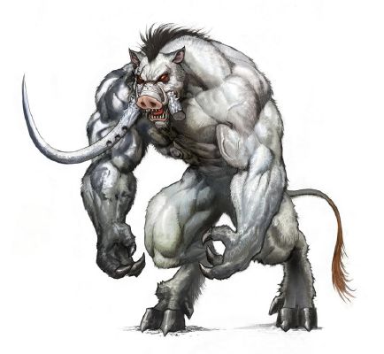 boar monster were fantasy creatures concept wereboar werecreature werebeast mythical rpg daemon standing creature dnd wild why fear know ht