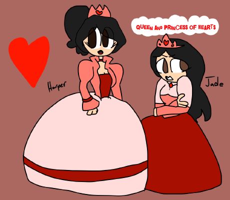 Queen And Princess Of Hearts Arts Two