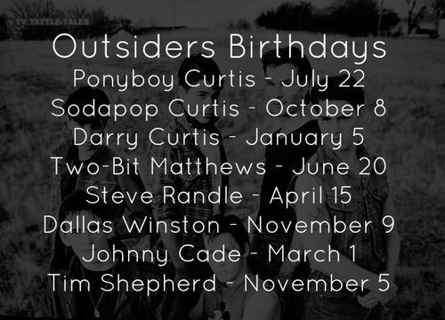 Happy Birthday Ponyboy Curtis Imagine The Outsiders Preferences Part Ii