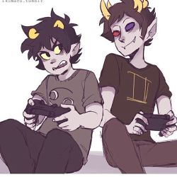 Neighbors (Karkat x Reader x Sollux)