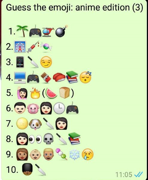 Guess The Anime With Emojis Test
