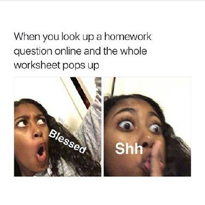 cheating homework meme