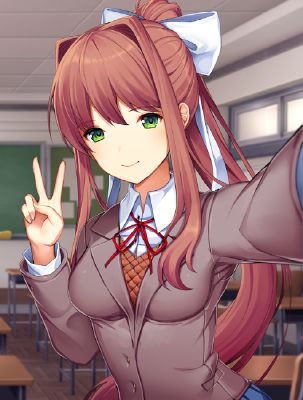 Monika From Doki Doki Literature Club Hiccup Reacts To Fictional Characters