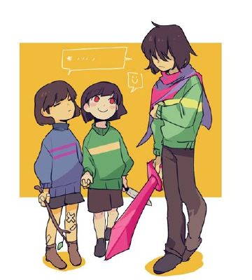 Kris, Frisk, And Chara | Undertale + Deltarune Protection Squad