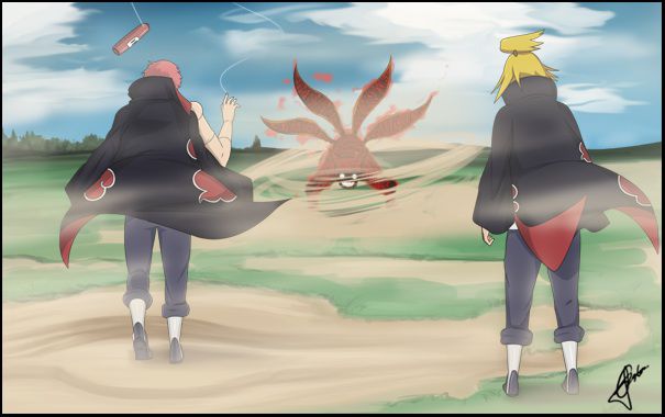 I had to protect my team so I activate a stage 2 nine tails cloak with 4 ta...