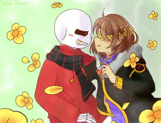 Flowerfell Frisk X Flowerfell Sans The Shipping Club Make 3 To Join