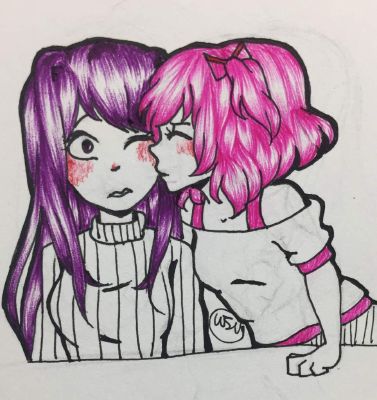 Yuri Kisses Natsuki Ask The Doki Doki Literature Club Members