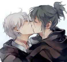 gay anime couples kissing