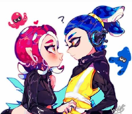 Male Agent 3 x Female Agent 8 | Splatoon agents canon/oneshots