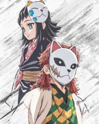 Chapter 5 Sabito And Makomo Demonic Demon Slayer Kimetsu No Yaiba Kimetsu no yaiba sabito hair wig hairpiece cosplay. demon slayer