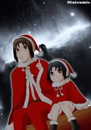 itachi with a christmas hat