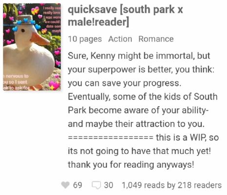Thank You Quicksave South Park X Male Reader