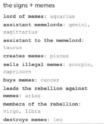 Bow You Fucking Mortals I Am The Lord Of The Memes Weakling Zodiac Signs Squad 3