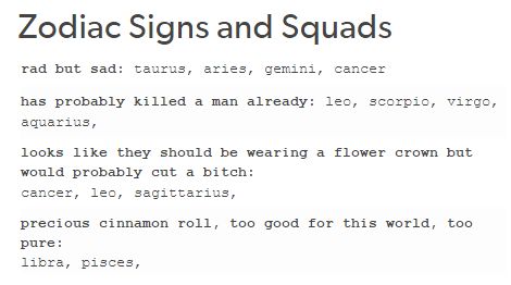 Cinnamon Roll Army Zodiac Signs Squad 3