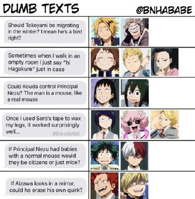 Dumb text | MHA memes! *Author limit has been hit*