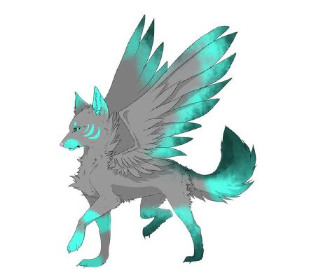 Anime Winged Wolf 3d model - CadNav