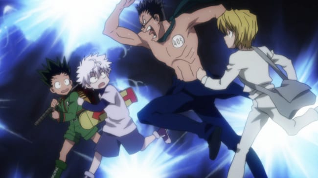 Why is Leorio eating his hand though?😂