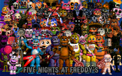 All the Fnaf characters Flashcards