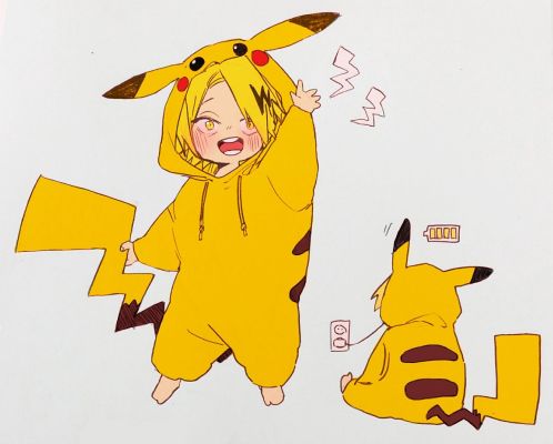 Image result for pikachu vs kaminari