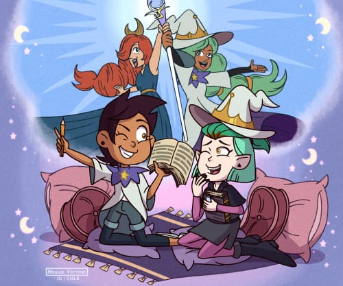 When Witches Connect Over Literature (Lumity Fanfic) (The Owl House)