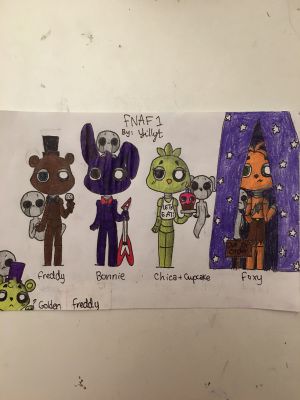 Chica's Cupcake Gift FNAF Fanart Five Nights at Freddys 