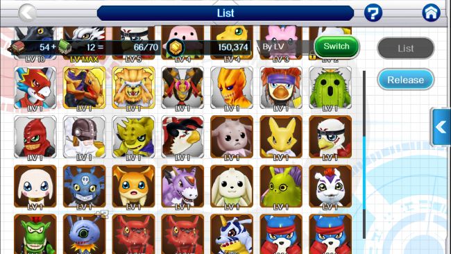 list 2, My digimon list