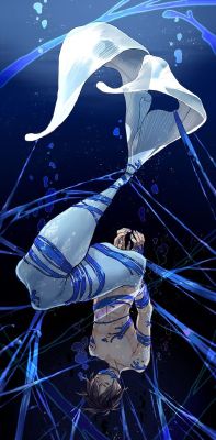 Anime Mermaid Merman, Inspired by Betta Fish