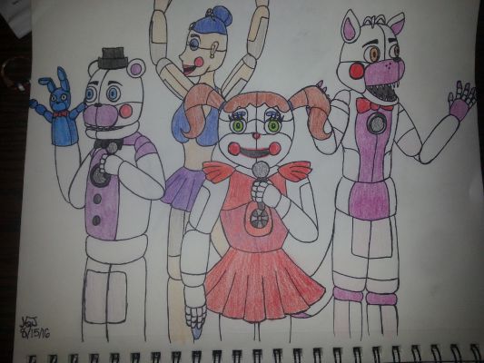 FNAF Drawing - Five Nights at Freddy's: Sister Location Characters