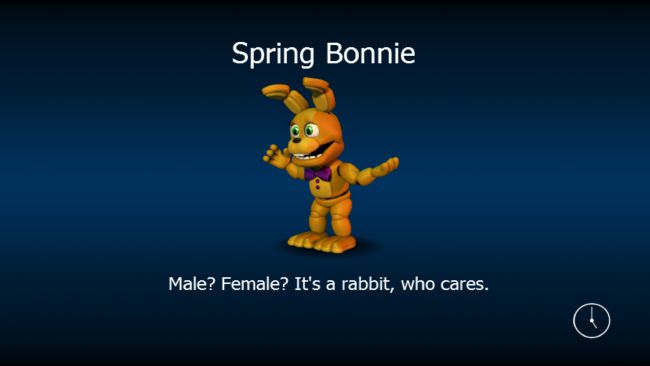 Notice how FredBear and female Spring Bonnie both have purple ties