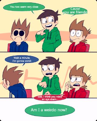 Eddsworld on X: NEW COMIC! Tom issues a warning Read it here:   💚  / X