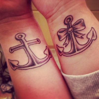 Small Anchor Tattoo on Wrist