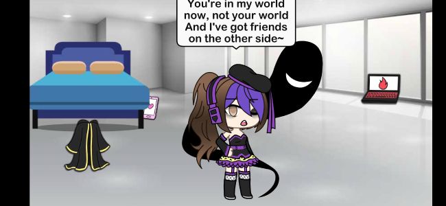 So, i searched gacha life on , and i find this, in english it means,  the most saddest story in the world gacha life version, if my english is  bad, is because
