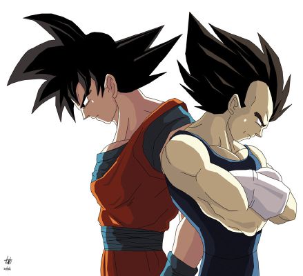 Desenho, Goku Vs. Vegeta