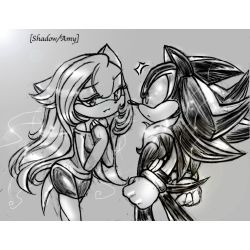 Chocomilk Fanfic on X: Context: Amy and Shadow went out as friends, or so  Amy thought, Shadow thought it was a date 😆, but a gossip show saw them and  now they're