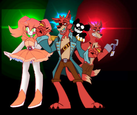 vanny, glitchtrap, and burntrap (five nights at freddy's and 2