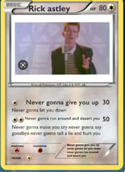 rick astley pokemon card Pokemon Rick Astley 147
