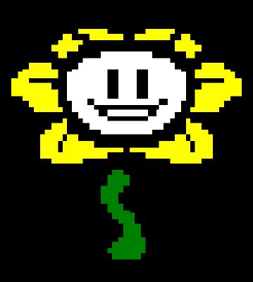 DETAIL NOTES:  Flowey the flower, Undertale art, Undertale flowey