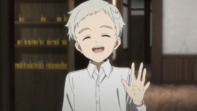 CloverWorks Global on X: This is a character design for Norman from season  1 of The Promised Neverland. Norman shows off a variety of facial  expressions, they range from being happy and