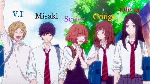 anime group of 5 friends