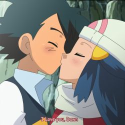 pokemon dawn and barry kiss